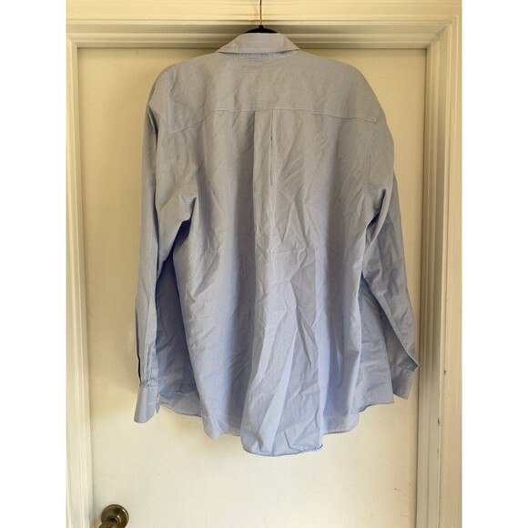 Duluth Trading Button Down Shirt Men Size L White & Blue Checkered Plaid Gingham - Picture 4 of 7